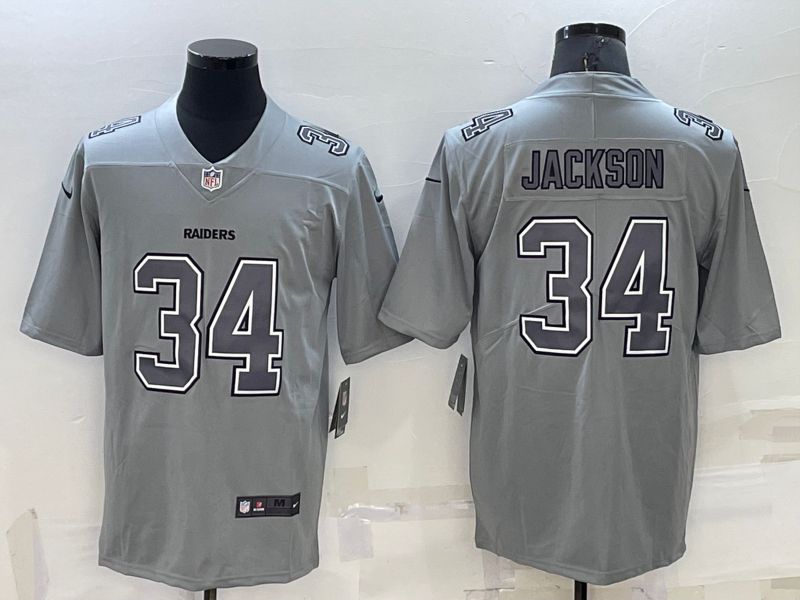 Men Oakland Raiders #34 Jackson Grey 2022 Nike Limited Vapor Untouchable NFL Jersey